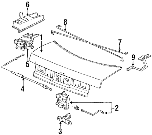 Lid & Components for 1992 Honda Accord #0