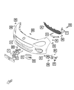 68334070AA - Frame, Bumper and Fascia: License Plate Bracket Kit for Mopar Image