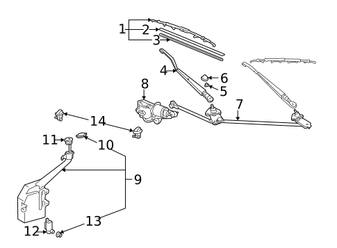 Wiper & Washer Components for 2003 Toyota MR2 Spyder #0