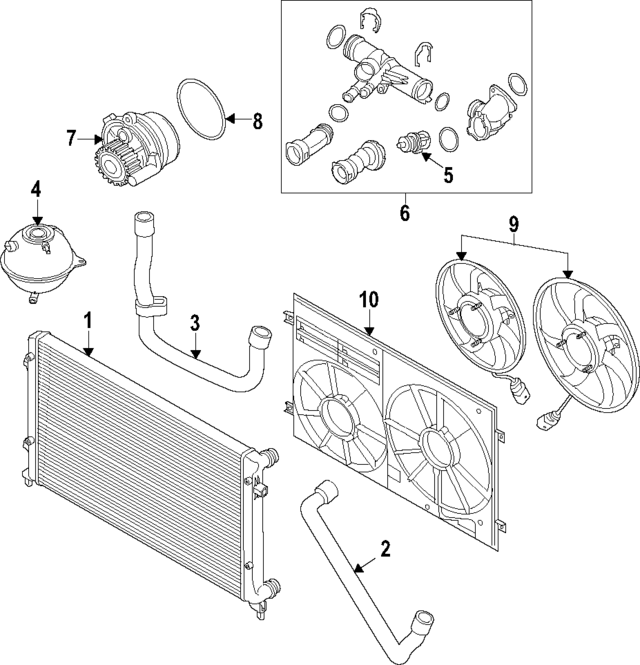 5Q0122051BA - : Lower Hose for Volkswagen Image