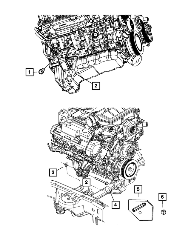 68043474AA - 4.7L Gas; Engine: Engine Mount Insulator, Right Side for Mopar Image image