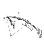 1BQ67HYDAC - Interior Trim: Windshield Frame for Mopar Image