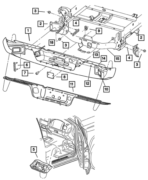Rear Bumper and Fascia for 2003 Dodge Ram 2500 #0