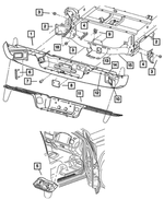 3738921 - : License Plate Bracket for Dodge: Ram 1500, Ram 2500, Ram 3500 | Ram: 1500, 2500, 3500 Image