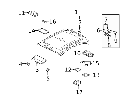 Interior Trim - Roof for 2010 Honda Civic #2
