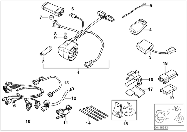 61136931929 - : Universal Pin Terminal Uncoded - 3 Pol for BMW-Motorrad Image