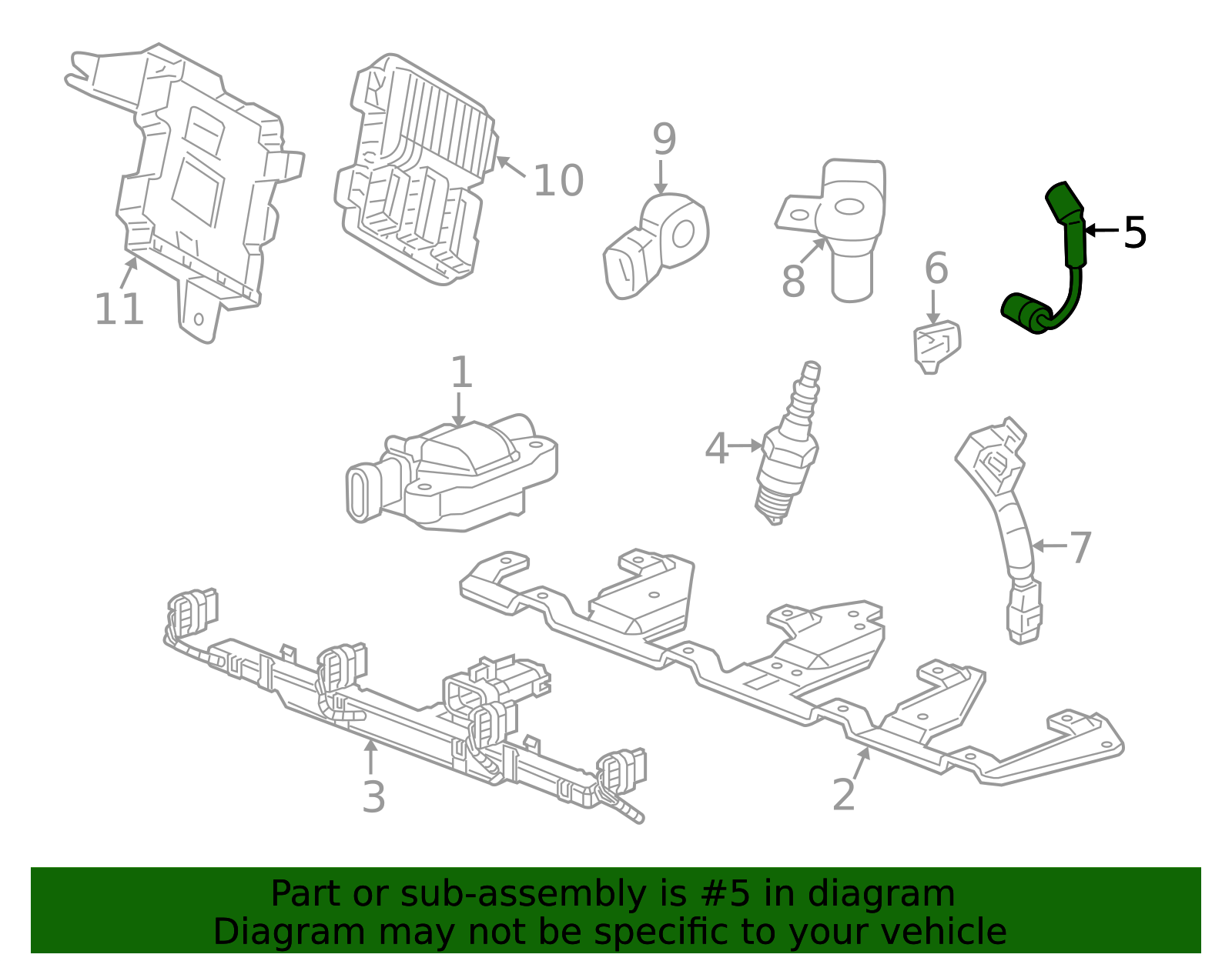 2014-2015 GM Spark Plug Wire 12666674 GM | GMPartsDirect.com