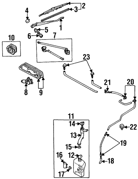 Front Wipers for 1997 Ford Aspire #0
