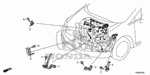 32742RX0A00 - Engine: STAY, ENGINE WIRE HARNESS (EC) for Honda Image