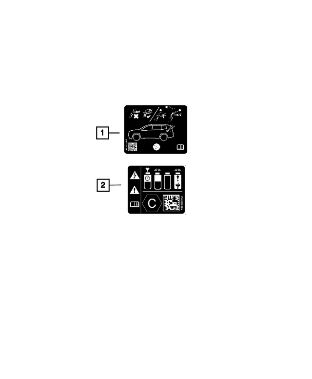 68505968AA - Labels: Fuel Door Label for Mopar Image