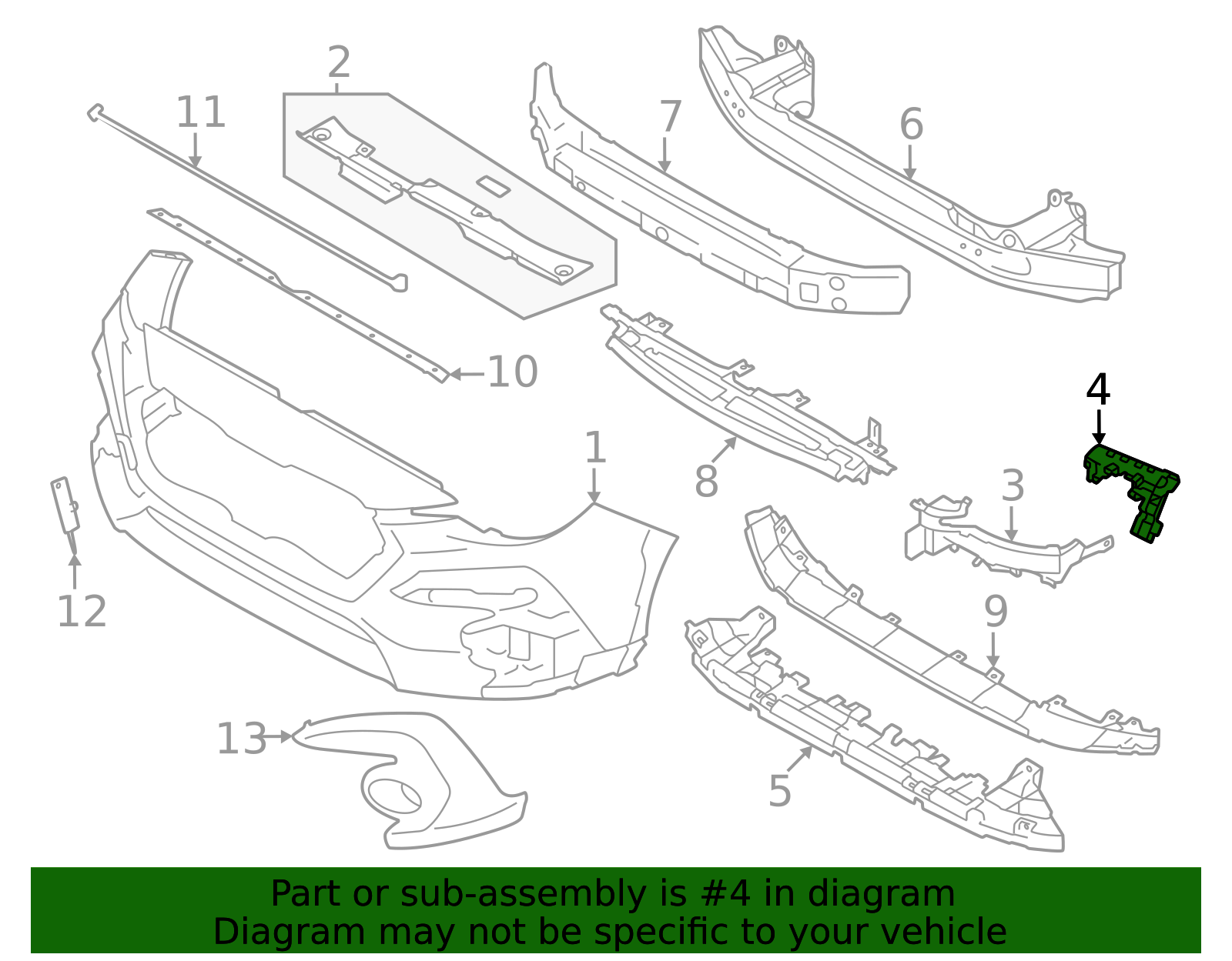 2024-2025 Subaru Crosstrek Side Retainer 57707FN23A | Subaru Parts
