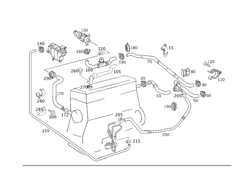 Heating Water Lines for 2005 Mercedes-Benz CLK55 AMG #0