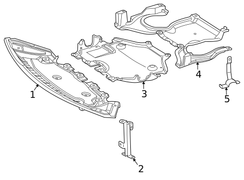Evan-Fischer Engine Splash Shield – For Mercedes Benz GLC300 2016-2022 (X253 SUV) – Front Lower
