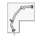 94810605124 - Cooling System: Engine Coolant Overflow Hose for Porsche: Cayenne, Panamera Image