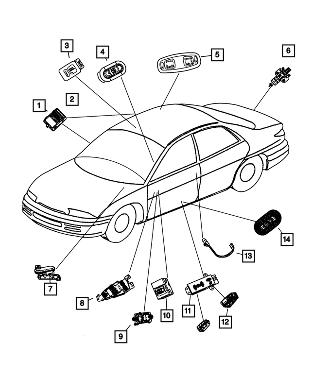 PQ42WL5AB - Electrical: Power Window Switch Bezel, Right, Rear for Mopar Image