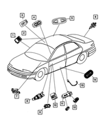 PQ42WL5AB - Electrical: Power Window Switch Bezel, Right, Rear for Mopar Image