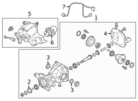 Axle & Differential for 2021 Kia Telluride #0
