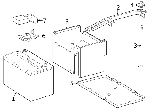 Battery & Related Components for 2015 Lexus ES350 #0