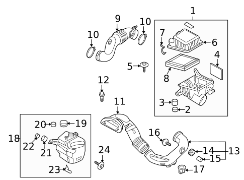 Air Intake for 2010 Kia Optima #0