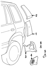 K01968271E96 - Body: Quarter Pillar Trim for Kia Image
