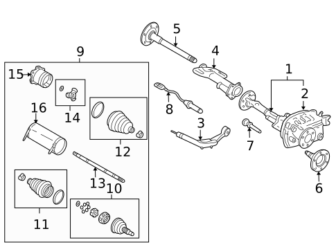 Carrier & Front Axles for 2002 Chevrolet Silverado 1500 #0