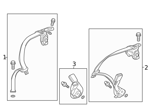 Rear Seat Belts for 2012 Honda Civic #1