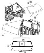 55112387AA - Glass: Windshield for Mopar Image