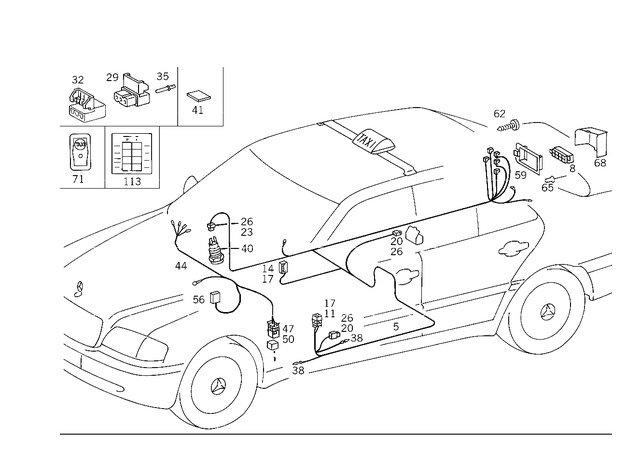 2028201012 - Electrical System: Cover for Mercedes-Benz: C230, C280 Image image