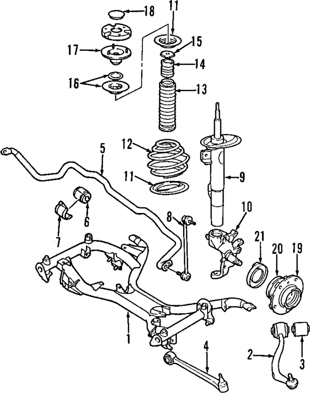 31316785527 - Suspension: Strut for BMW Image