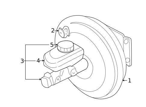 Master Cylinder - Components On Dash Panel for 1999 Dodge Durango #0