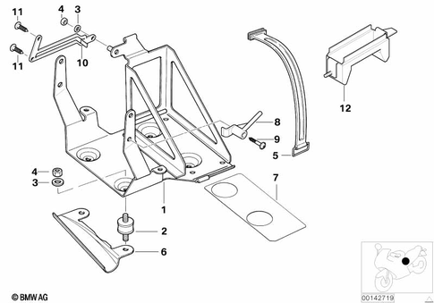 Battery with Bracket for 2004 BMW-Motorrad R 1150 R #1