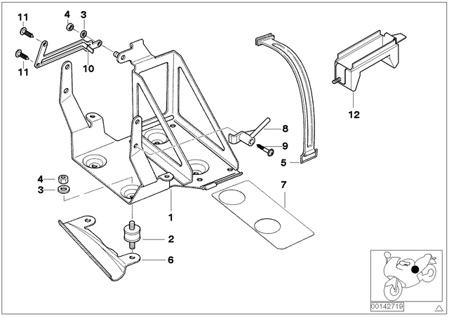 61212305050 - General Electrical System: Rubber Mounting -  for BMW-Motorrad Image