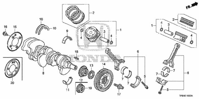 Crankshaft - Piston (V6) for 2012 Honda Crosstour #0