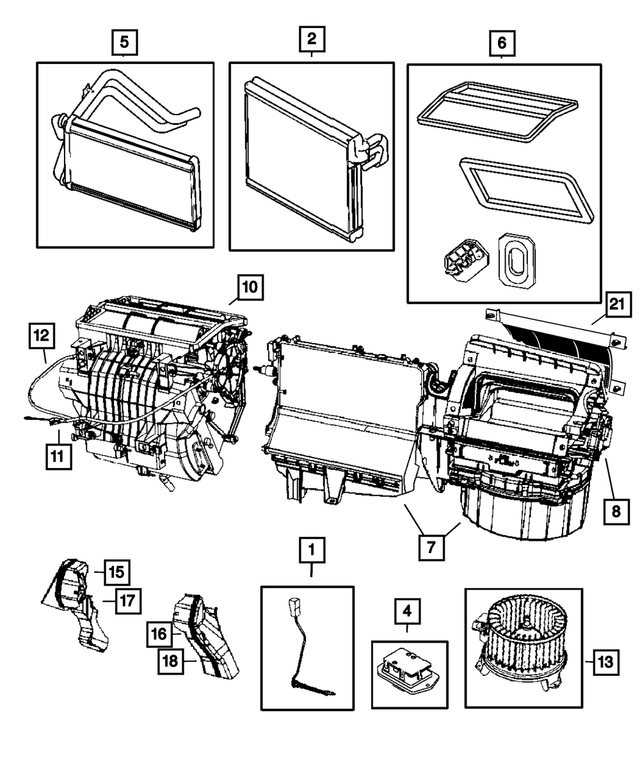 5191350AE - Air Conditioning &amp; Heater: Blower Motor Housing for Mopar Image