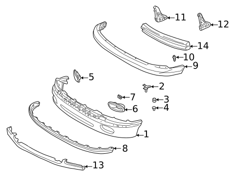 Bumper & Components - Front for 2005 Toyota Tundra #0