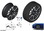 36115A130F3 - : Disc Wheel La Jet Black Solid Paint for BMW Image