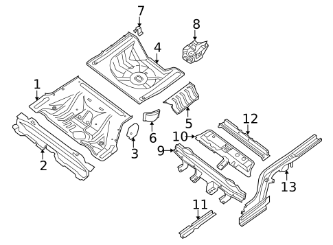 Rear Floor & Rails for 2010 Nissan Maxima #0