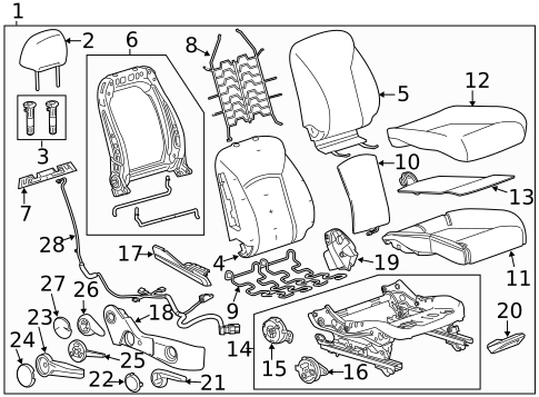 Passenger Seat Components for 2016 Chevrolet Cruze Limited #0