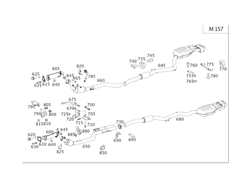 Exhaust System Used on Eight-Cylinder Gasoline Vehicles for 2012 Mercedes-Benz CL 63 AMG&reg; #0