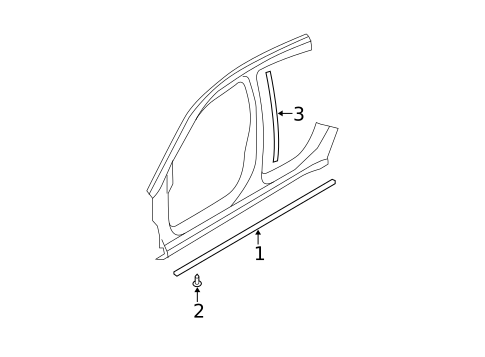 Exterior Trim - Pillars for 2010 Dodge Avenger #0