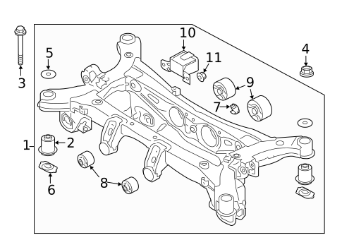 Suspension Mounting for 2017 Hyundai Santa Fe #1