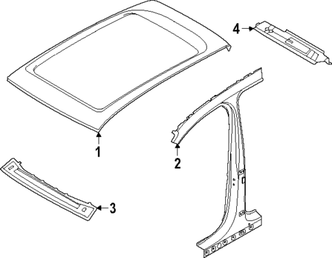 Roof & Components for 2024 Porsche Cayenne #1