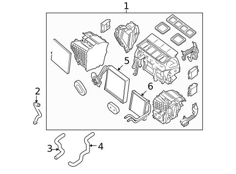 Evaporator & Heater Components for 2009 Nissan Altima #1