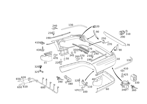 Rear Bumper for 2003 Mercedes-Benz E55 AMG #0