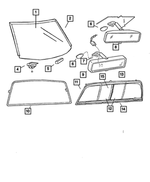 5083951AA - Body Sheet Metal Except Doors: Windshield for Mopar Image