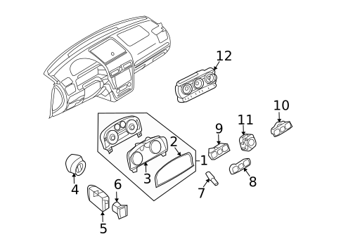 Cluster & Switches for 2006 Lincoln Zephyr #0