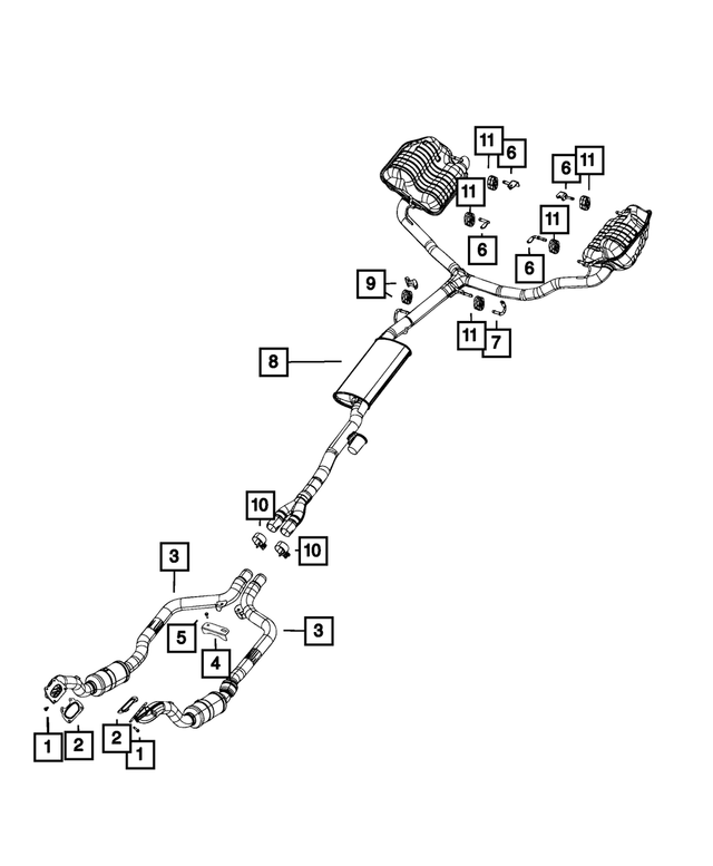 68038390AE - Exhaust: Front Pipe And Converter for Mopar Image