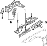 60600SF1A00ZZ - Body: Apron Assembly for Honda: Prelude Image