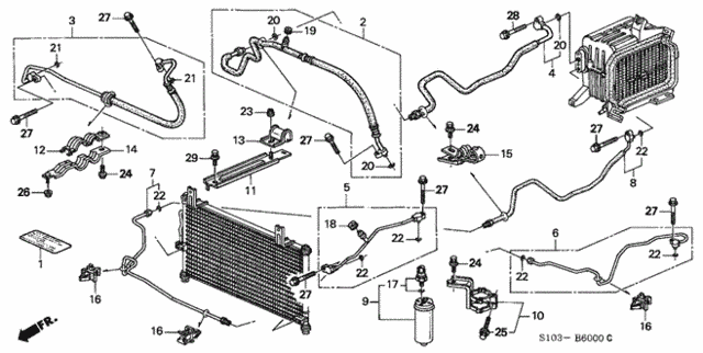 A/C Hoses - Pipes for 2001 Honda CR-V #0