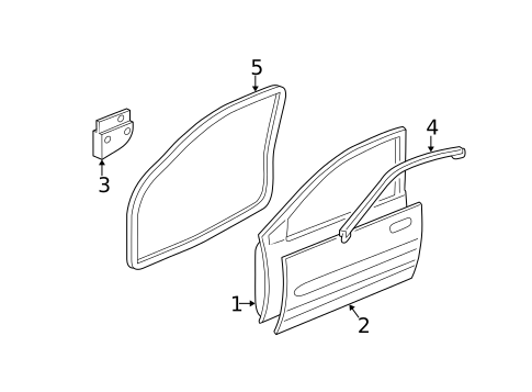 Door & Components for 1999 Chevrolet Malibu #0